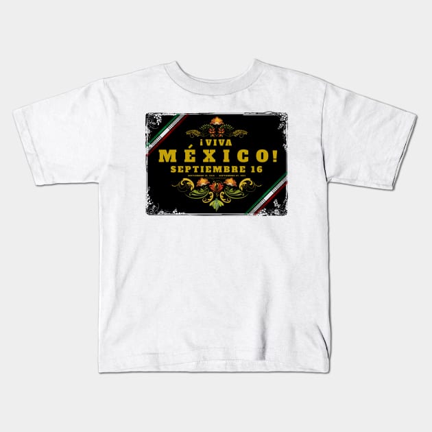 Independencia de México Kids T-Shirt by vjvgraphiks